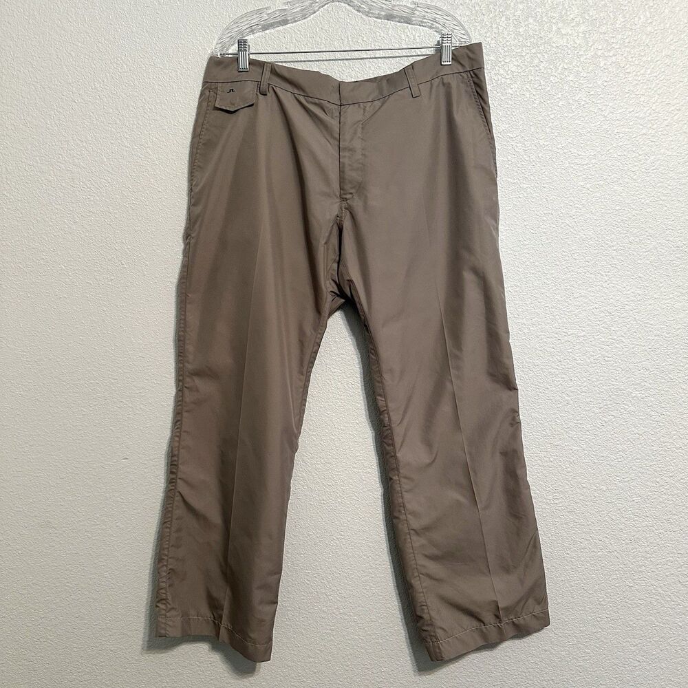 J. Lindeberg Performance Rain Chino Golf Pants Mens Size 38 X 31 Grey Polyester